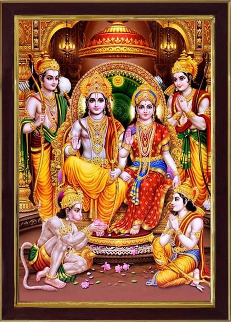 Shri Ram Darbar Sparkle Coated Framed Home Decorative Gift - Etsy India