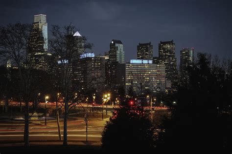 Philly Skyline at Night Photograph by Sarah Williams | Fine Art America