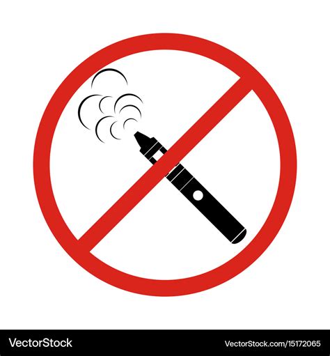 Vaping icons no no smoking sign Royalty Free Vector Image