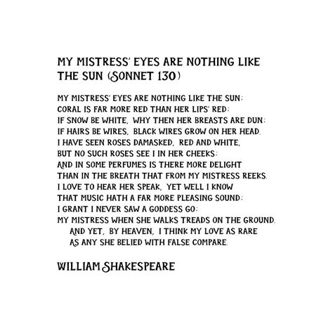 Ligation Temperate Stationary shakespeare sonnet 130 Federal ...