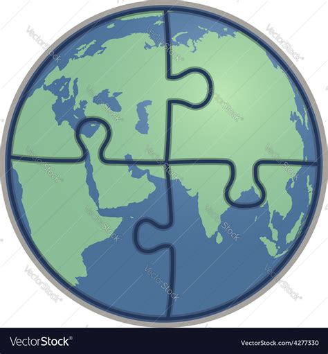 Earth puzzle Royalty Free Vector Image - VectorStock