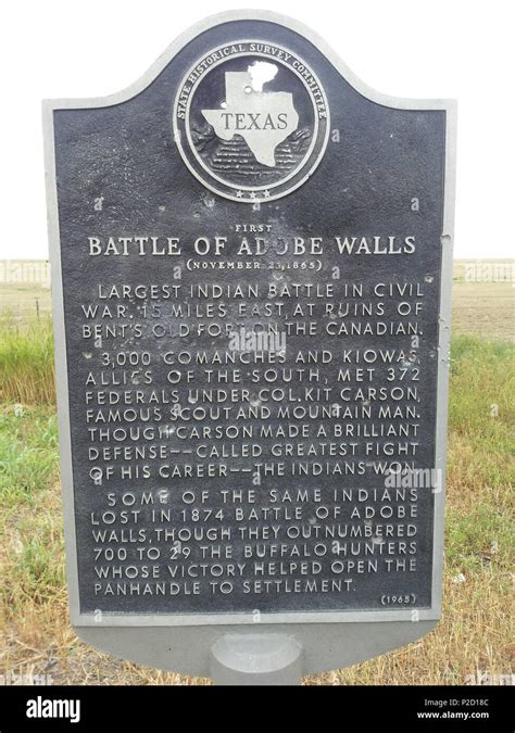 . English: Adobe Walls Texas Historical Marker . 5 September 2014, 10: ...