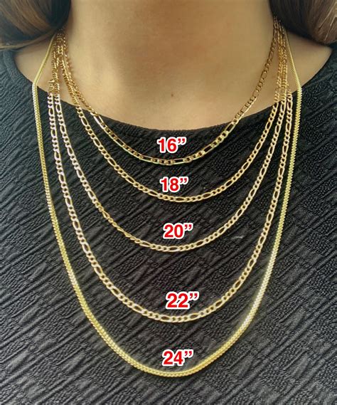 10k Solid Gold Figaro Chain 18-24 inches 2.5mm (Semi-Hollow Style ...