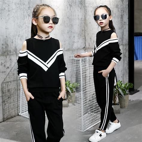 Kids Tracksuit Toddler Girl Activewear Sets in 2020 | Girls activewear ...