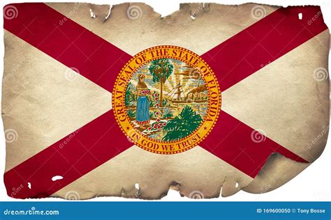 Florida State Flag on Old Paper Stock Photo - Image of government ...