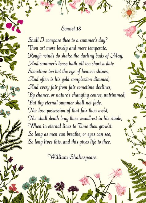 Poetry: William Shakespeare - Sonnet 18