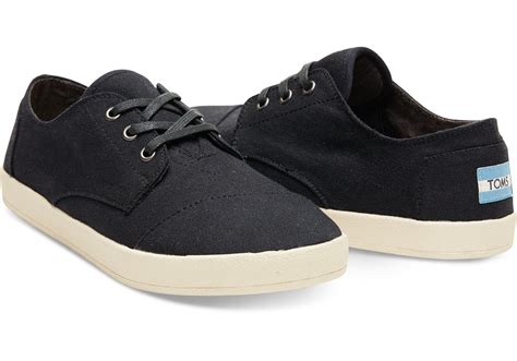 Toms Black Canvas Men's Paseo Sneakers in Black for Men | Lyst