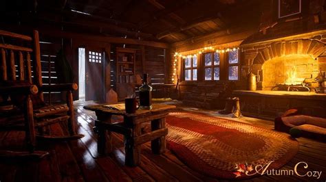 COZY WINTER CABIN AMBIENCE: Snowstorm, Crackling Fireplace, Blizzard ...