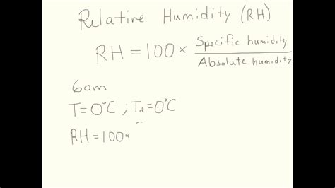 Geog 100: Calculating Relative Humidity - YouTube