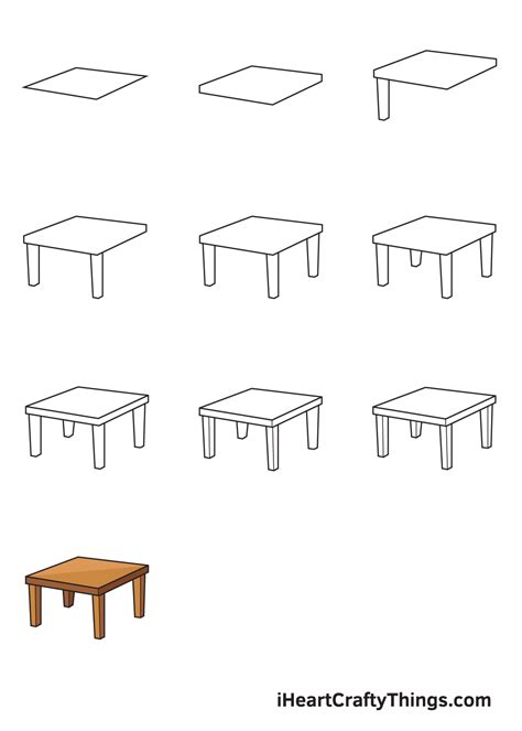 Table Drawing - How To Draw A Table Step By Step