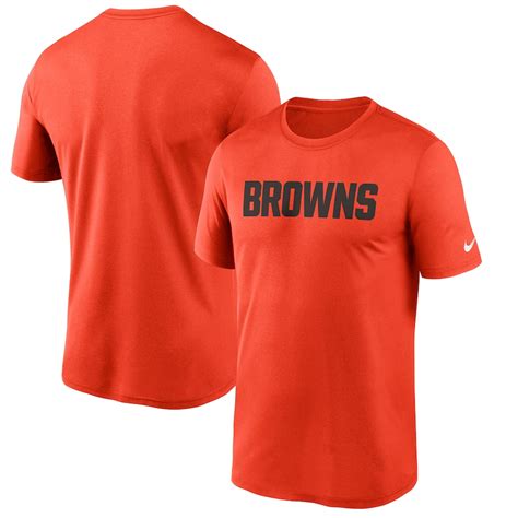 Men's Nike Orange Cleveland Browns Wordmark Legend Performance T-Shirt