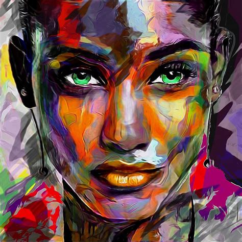 Face Art Painting, Abstract Portrait Painting, Artist Painting ...