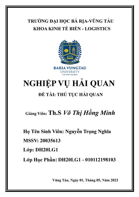 Thủ tục hải quan - 1. Khái niệm thủ tục hải quan o Thủ tục hải quan là ...