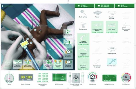 The eSim computer-based virtual neonatal resuscitation simulation from ...