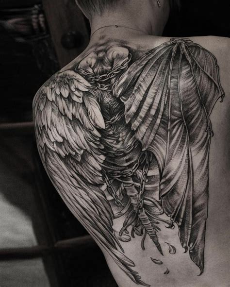 1001 + ideas for a beautiful and meaningful angel wings tattoo