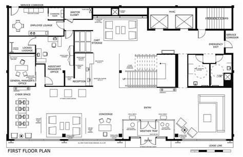 Boutique Hotel Lobby Floor Plan