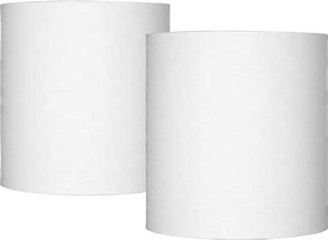 Set of 2 Softback Drum Print Lamp Shades White Gray Floral Medium 13 ...