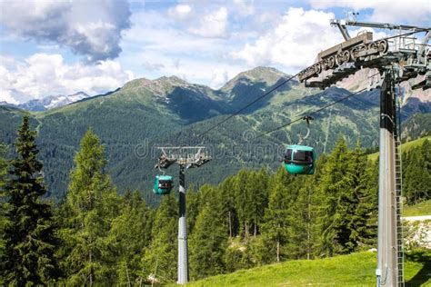 Cableway stock photo. Image of gliding, europe, dolostone - 43078690