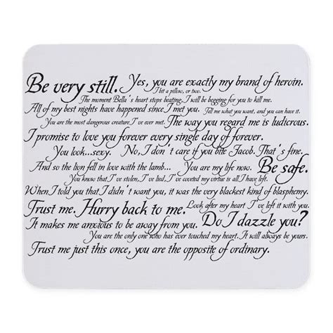 Edward Cullen Quotes Mousepad by shabells