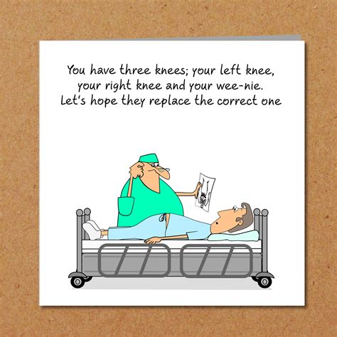 Funny Knee Replacement Surgery Card Get Well Soon Card - Etsy UK