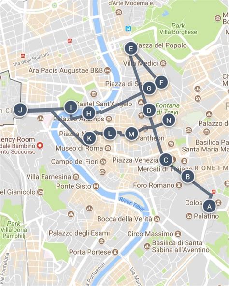 Printable Walking Map Of Rome