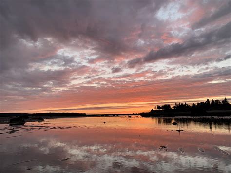 Sunset from Roque Bluffs : r/Maine