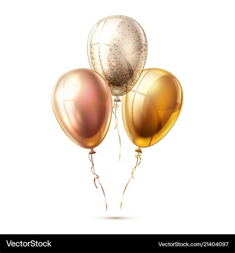 Realistic shiny balloons Royalty Free Vector Image