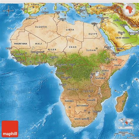 Africa Physical Map - Free Printable Maps