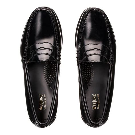 Weejuns Penny Loafers Black Leather | Womens penny loafers, Loafers ...