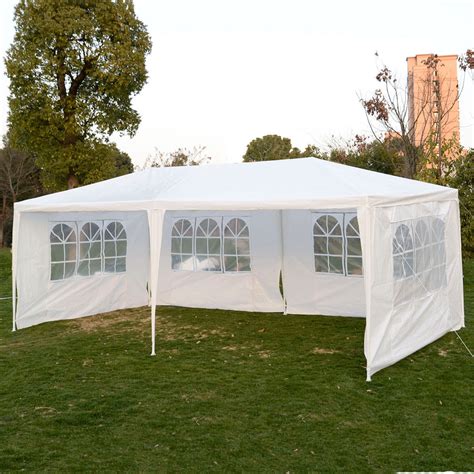 Canopy With Sidewalls 10 X 10 / 10' X 20' White Party Tent Gazebo ...