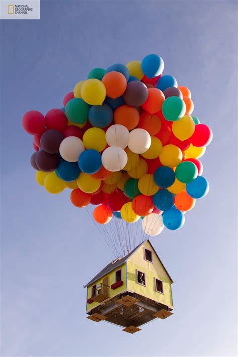 National Geographic Recreates Flying Balloon House From Pixar's "Up"