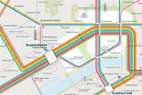 Frankfurt Rail Map - City train route map, your offline travel guide