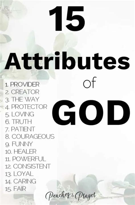 15 Attributes of God - Peaches & Prayer