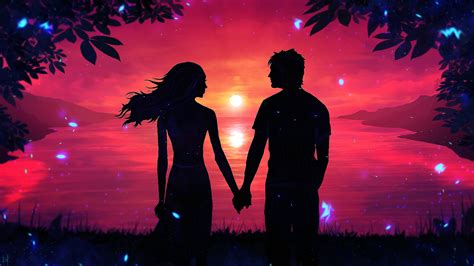 Romantic Couple Sunset Silhouette Wallpapers | HD Wallpapers | ID #28825