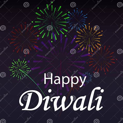 Diwali Festival of Lights in India Fireworks Stock Vector ...