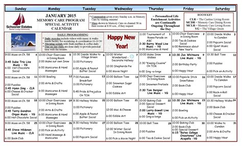 Calendar of Events | Memory care activities, Senior living activities ...