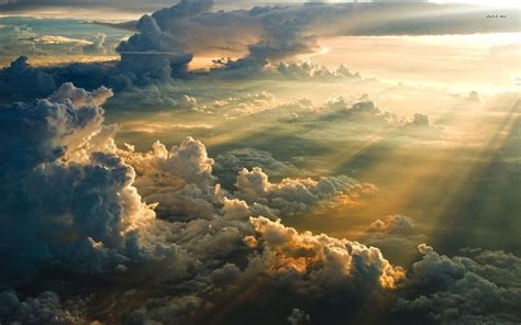 Sunset above the clouds HD wallpaper | Clouds, Sky and clouds, Above ...