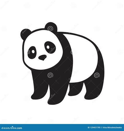 Giant panda illustration stock vector. Illustration of logo - 129451795