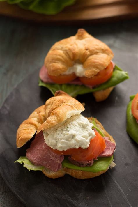 Roast Beef Croissant Sandwiches - Food Fanatic