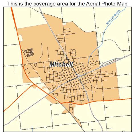 Aerial Photography Map of Mitchell, IN Indiana