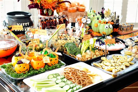 Buffet Table | Halloween party kids, Kids halloween party food ...