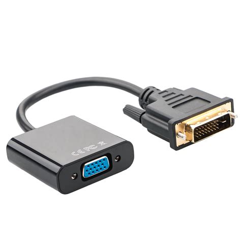 DVI to VGA Adapter, 1080p DVI 24+1 Pin DVI-D Male to VGA 15Pin Female ...