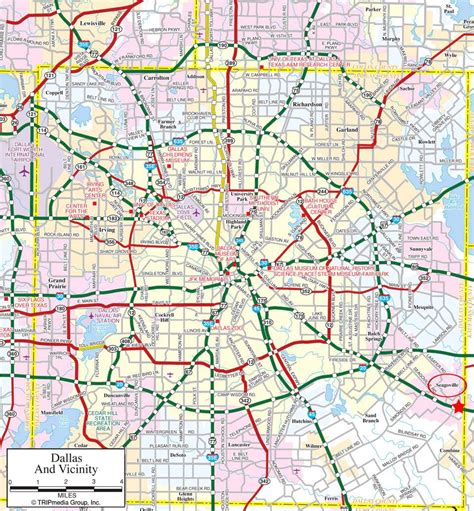 Mapas Detallados de Dallas para Descargar Gratis e Imprimir