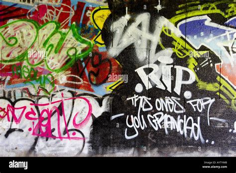 Graffiti RIP England Stock Photo - Alamy