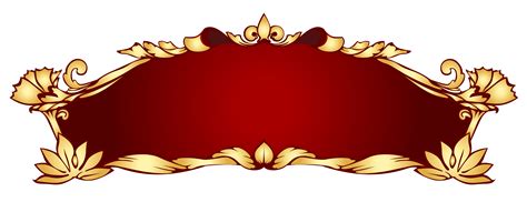 Red Gold Art Nouveau Banner transparent PNG - StickPNG