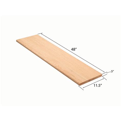 RELIABILT 11.5-in x 48-in x 0.75-in Natural Red Oak Stair Tread at ...