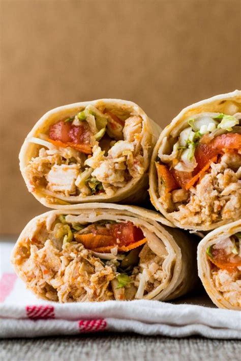 25 Healthy Chicken Wrap Recipes For Lunch or Dinner - Insanely Good