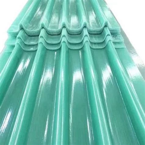 Plain Color Coated Rectangular Fiberglass Roofing Sheet, Thickness Of ...