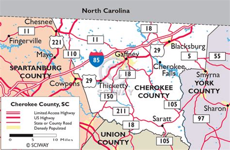 Map Of Cherokee County - Cities And Towns Map