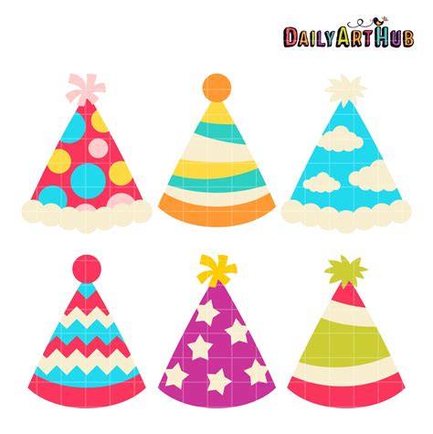 Party Hats Clip Art Set – Daily Art Hub // Graphics, Alphabets & SVG